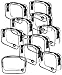 JAVOedge (10 PACK) PVC Transparent Vinyl Zipper Cosmetic, Toiletry Bag (7.1" x 2.1" x 5") Vacation, Bathroom, Storage
