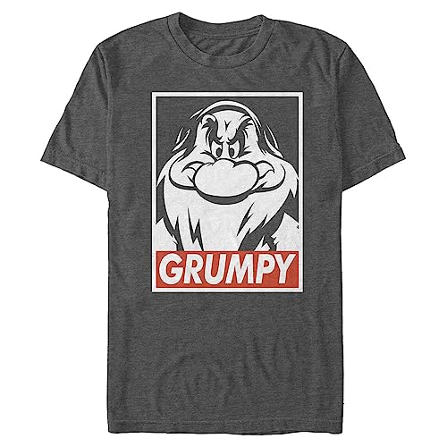 T-shirt Disney Princess Grumps gris anthracite au design graphique unique