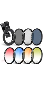 NEEWER 67mm Filtro ND2-32 Variable Magnético (1-5 Pasos) Set para Lente Teléfono, Anillo