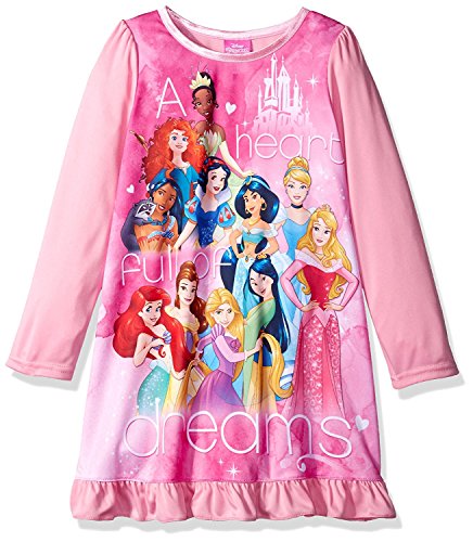 Disney Princess Girls Long Sleeve Nightgown Pajamas3
