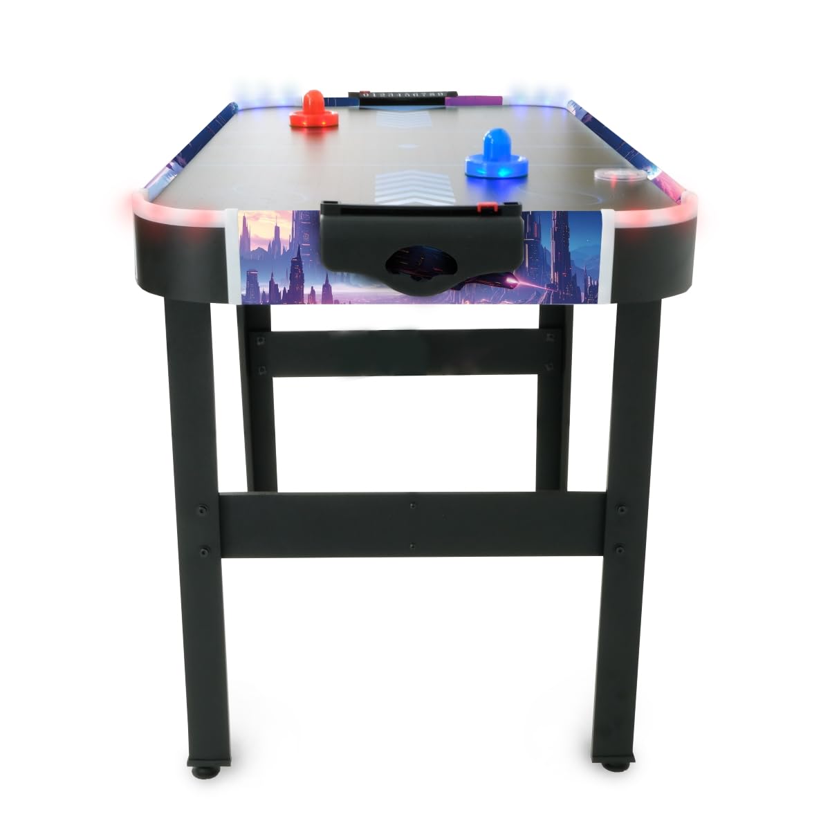 LED-Airhockey Spieltisch von FASports, Air Hockey Kinder/Jugendliche ab 8 Jahren, Airhockey Spieltisch mit Luft inkl. leuchtende Pusher und Pucks