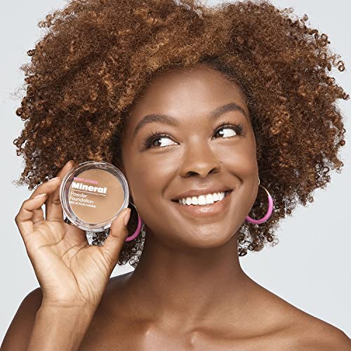 Ruby Kisses Mineral Pressed Powder Foundation, Medium To Full Coverage Natural Finish 0.35 Ounce (Caramel) #TOP3