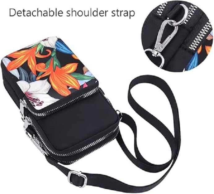 Image of Crossbody Mobile Sling Bag for Women |Stylish Phone Pouch with Detachable Strap & Adjustable Keychain|Mobile Purse|Versatile Mobile Pouch for Women