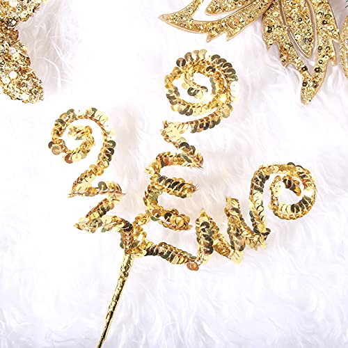 Zhanyigy 6Pc Set Gold Christmas Tree Decoration Sequins Candy Shape Curly Pick, Christmas Tree Decorations Home Office Party Decorations Gifts #TOP1