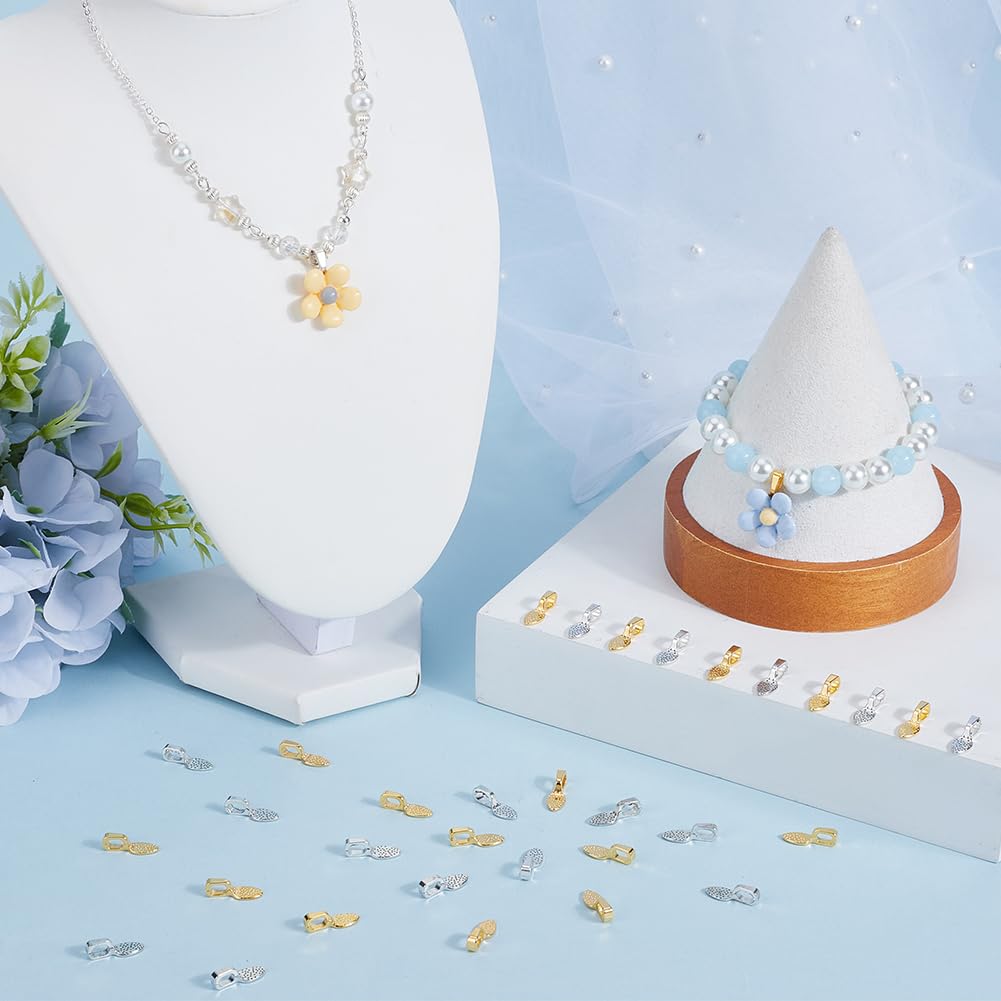 UNICRAFTALE Style Tibétain Alliage à Coller Plat Pad Pendentif Bails