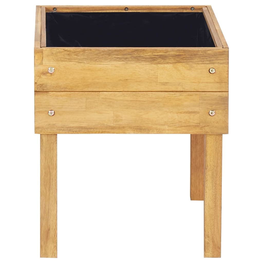 (Blitzlie ferung) con compartimento de almacenamiento, jardinera para balcón, terraza, macetero, jardinera, macetero, 50 x 40 x 45 cm, madera maciza de acacia
