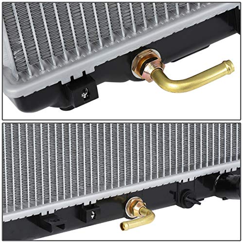 Image of DNA Motoring OEM-RA-1318 1 Row OE Style Aluminum Radiator Compatible with 92-96 Camry 2.2L 4-Cyl AT, 28-1 /8 inch W X 16-3 /4 inch H X 11 /16 inch D, 1-1 /4 inch Inlet, 1-1 /4 inch Outlet