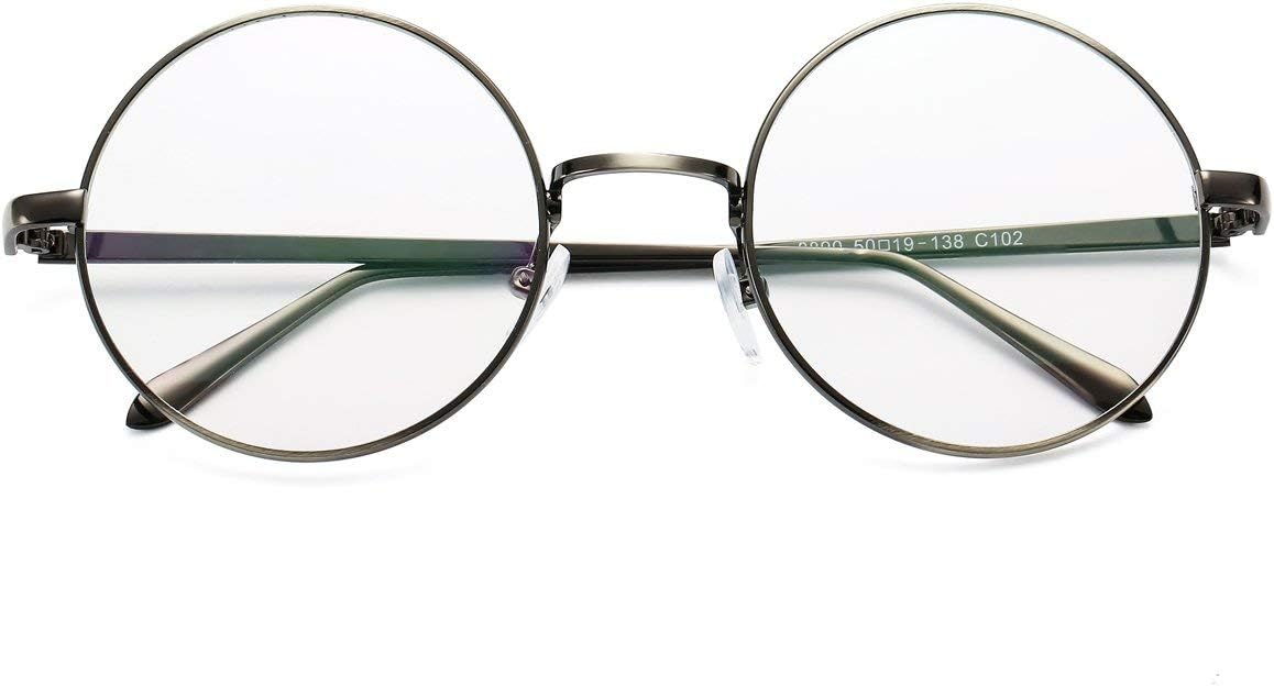 Pro Acme Retro Round Metal Frame Clear Lens Glasses Non-Prescription