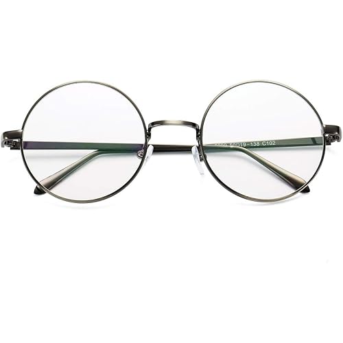 Pro Acme Retro Round Metal Frame Clear Lens Glasses Non-Prescription