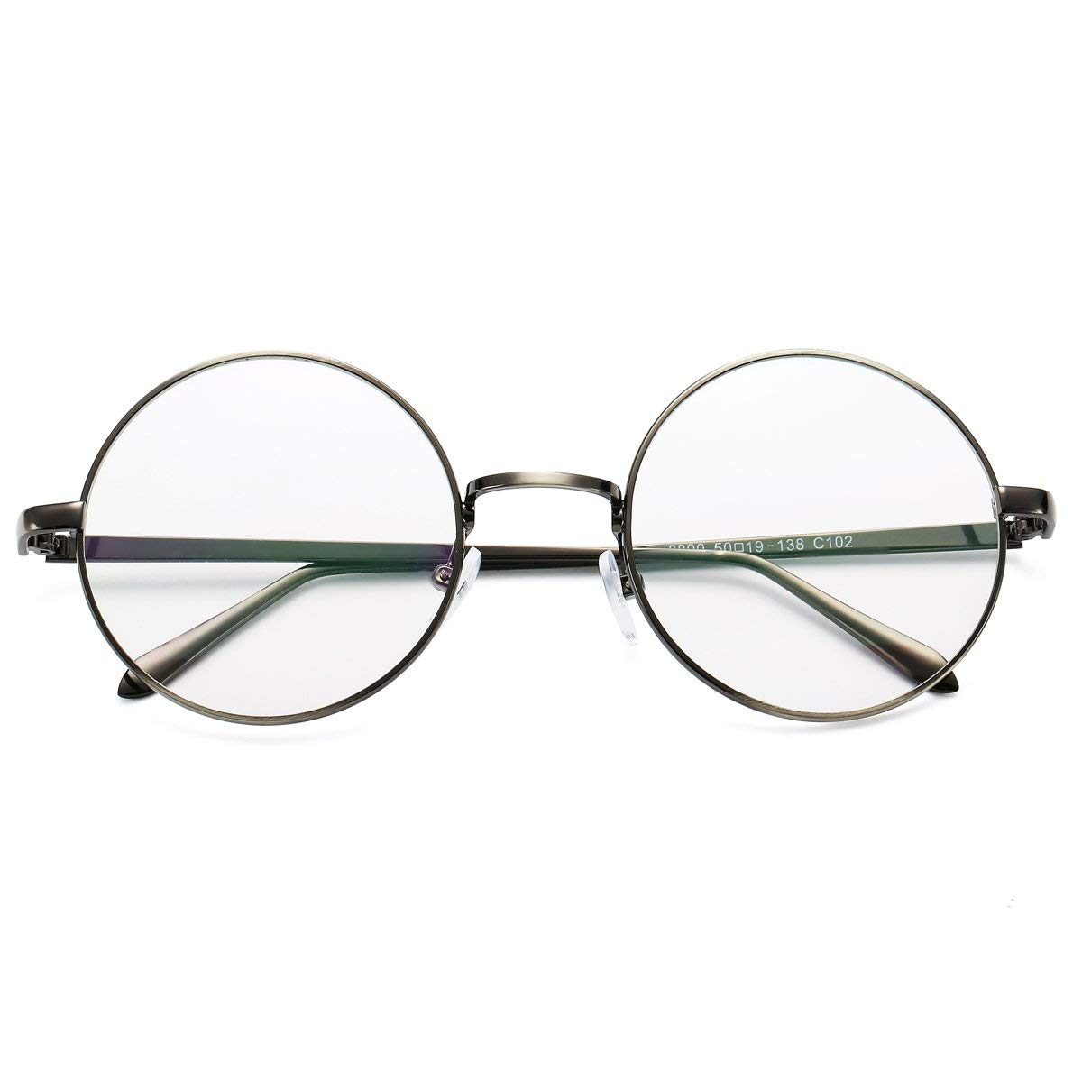 Pro Acme Retro Round Metal Frame Clear Lens Glasses Non-Prescription