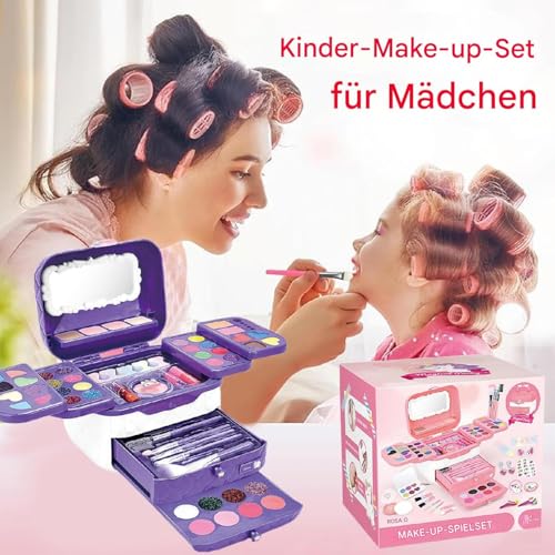 Kit de maquillaje para niños con espejo y brillo de labios infantil 2