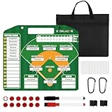 HIGHRAZON Magnetic Baseball Lineup Board with Bag - Dry Erase Coaching Board for Baseball,Softball Lineup...