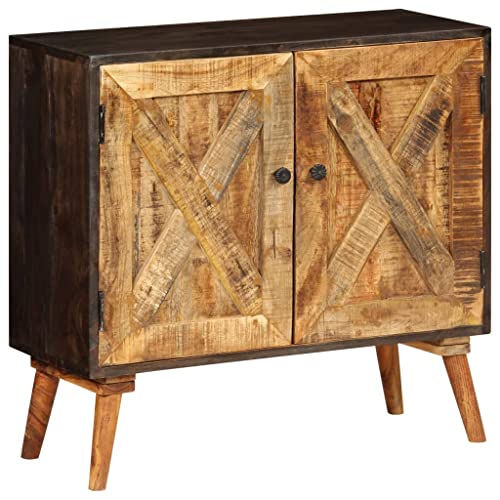 vidaXL Buffet Bois Massif de Manguier Armoire Rangement Commode Table Appoint