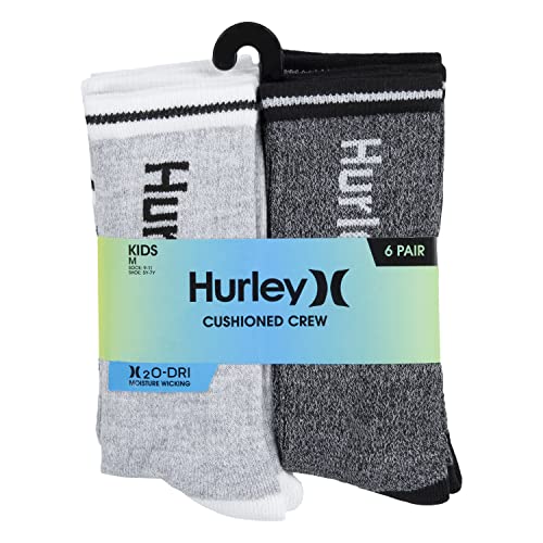 Hurley Kids' 6-Pack Active Everyday Knit Socks3