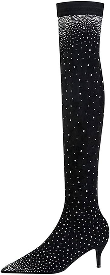 JieDianKeJi Stivali sopra Il Ginocchio con Diamanti a Spillo da Donna  Adatti per Regali di Compleanno per Feste Halloween Ringraziamento Natale  Indossare : Amazon.it: Scarpe e borse