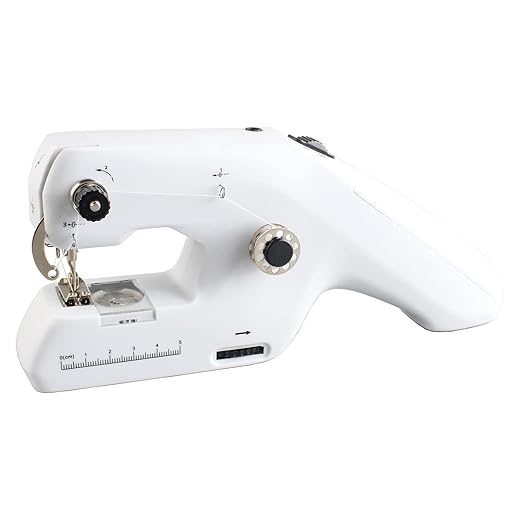 Michley SewSimple Portable Handheld Sewing Machine with Two-Thread lockstitch, 9.4-inches by 2.3-inches by 3.9-inches, White