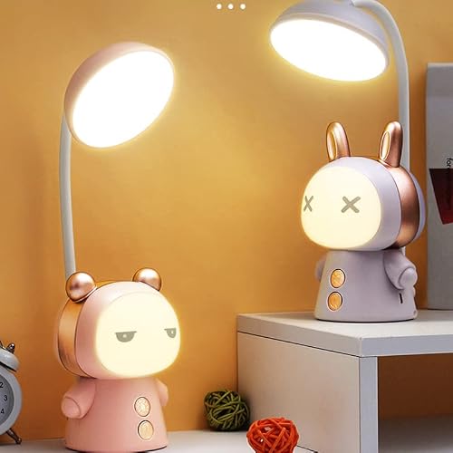 Cartoon Led Desk Lamp Learning Folding Rechargeable Eye Protection Student Children Fun Cute Reading Night Light Bedside Gradient #TOP7