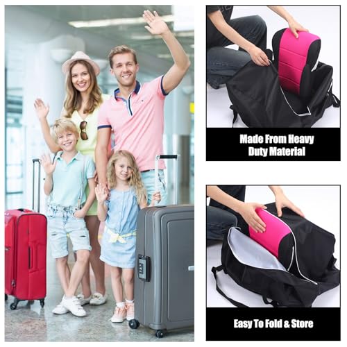 Bulyoou Extra Large Booster Seat Travel Bag for Airplane 18.9 x 16.14 x 17.32 Inch Backless Car Seat Travel Bag Durable, Waterproof, Hand Design Airport Check Bag (Black)
