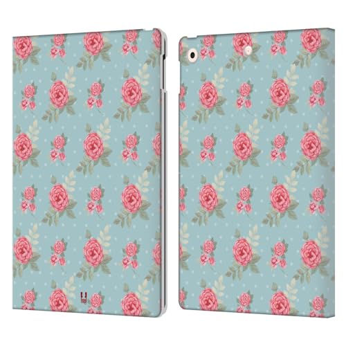 Étui Portefeuille iPad 10.2 en Cuir Fleurs Anglaises Finition Premium