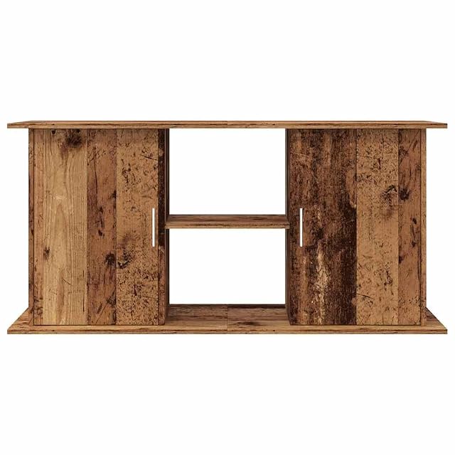 Foto 6 de 8 de vidaXL Soporte para Acuario Madera ingeniería Envejecida 121x41x58 cm