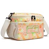 SUNNY BIRD Foldable Insulated Lunch Bag Leakproof Thermal Lunch Box for Women Men Teen with Shoulder