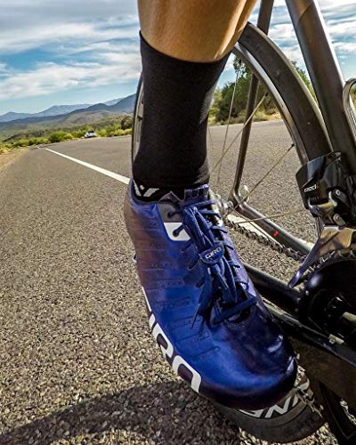 Swiftwick- Performance Seven Cycling Socks, Lightweight Crew (Black, Large) #TOP3