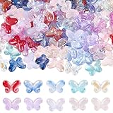 Taille:Les perles de verre papillon mesurent environ 0.55mm de large, 0.39 pouce (10mm ) de long, 0.22 pouce (5.5mm ) d'épaisseur, trou:0.04 pouce (1 mm), 15pcs chaque couleur, 10 couleurs, 150pcs au total