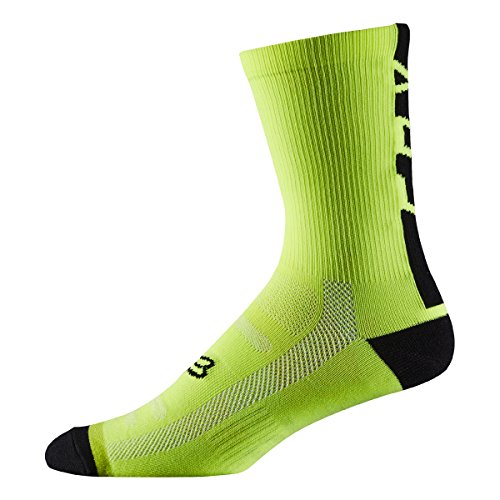 Fox Racing DH 6 Sock: Flo Yellow LG/XL