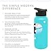 Simple Modern 14oz Water Bottle, Insulated Reusable Wide Mouth Stainless Steel Metal Flask with Flip Lid, Caribbean