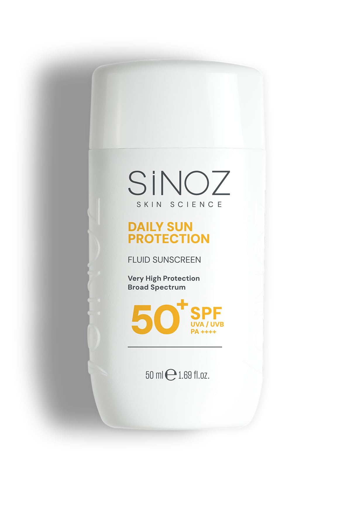 SinozSPF50+ Günlük Kullanım Sıvı Yüz Güneş Kremi 50ml - Yeni Nesil Güneş Filtreleri- Hibrit Formül-PA++++