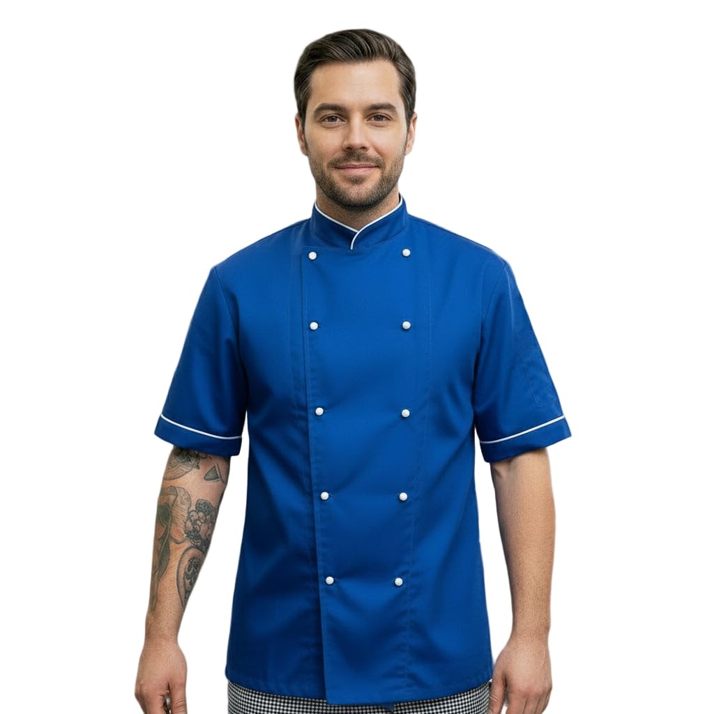 Giacca da cuoco,chef,pizzaiolo,ristorazione,cucina,pasticceria,panificio,mezza manica