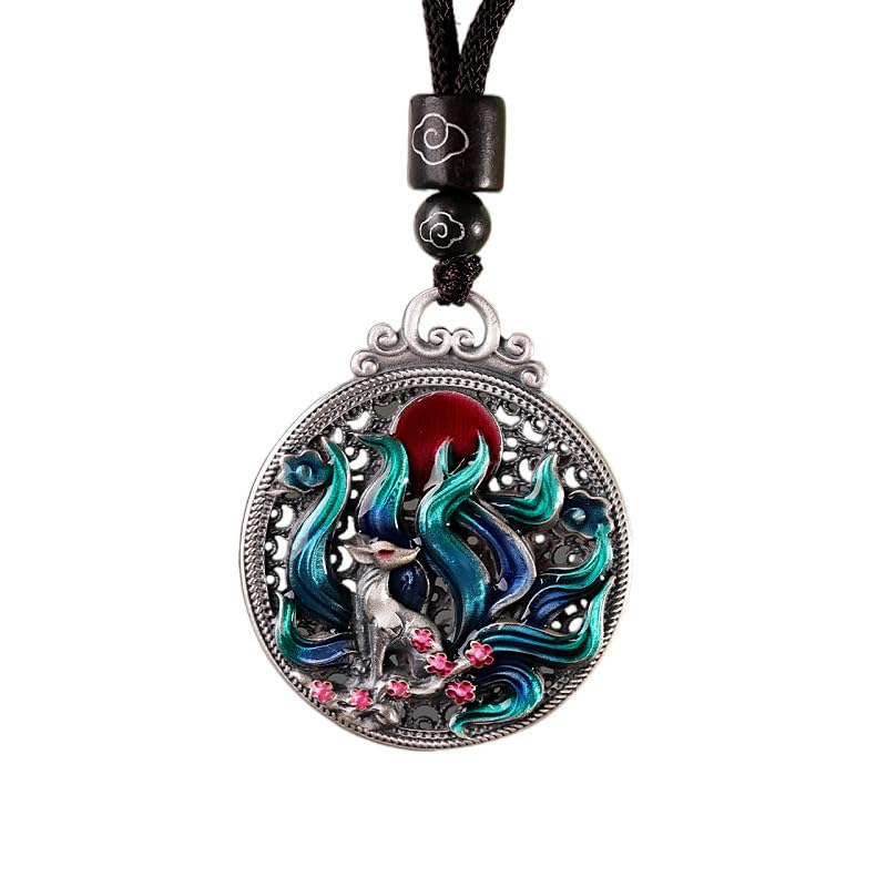 Womens-Nine-Tailed-Fox-Wushi-Brand-Pendant-Fashionable-Chinese-Style-Retro-Cloisonne-Enamel-Ethnic-Fashion-Necklace-Birthday-Gift
