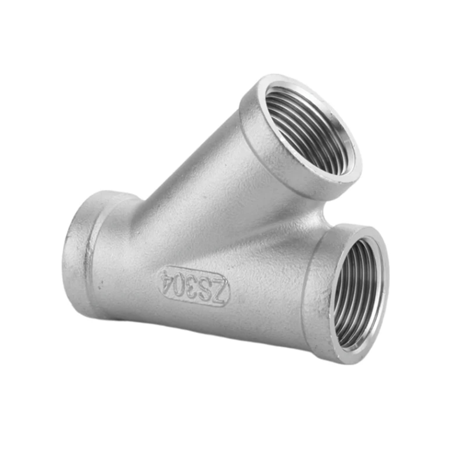 Conexión en T de 3 vías con rosca macho + macho + hembra, DN6/DN8/DN15/DN25, 1/4", 1/2", 3/4", 1" y 1-1/4", de acero inoxidable 304.(Red,1")