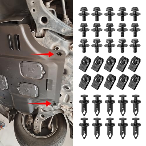 deemars 70PCS Clips para Parachoques, Auto Clips de Retención del Cuerpo, Piezas de Automóviles Sujetador Remache Clips para Infiniti G35 G37 FX35 FX45 EX35, Nissan 370Z 350Z (35PCS)
