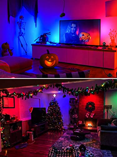 Doreio Christmas 5W Led Spot Lights Indoor Rgbw Up Lights With Remote 120V Uplighting Indoor Plant Spotlight Decoration Lamp Us 2-Plug 6 Ft Cord With Floor Foot Switch(1 Pack With Base And Stake) #TOP5