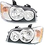 Evan-Fischer Headlight Set of 2 Compatible with 2001-2003 Toyota Highlander Clear Lens Halogen With bulbs Driver and Passenger Side