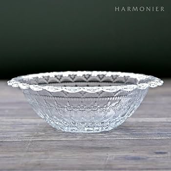 Amazon.co.jp: クリアレースガラスボウル17cm/トルコ製食器