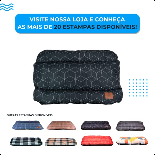Colchonete para Cachorro Mabuu (Grande, Geométricas Preta)
