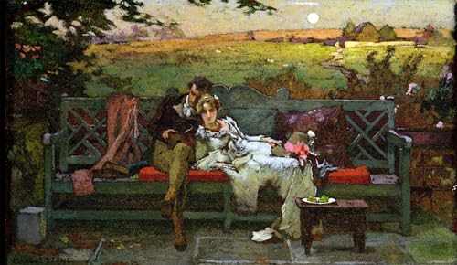 Tableaux Marcus Stone La Lune de Miel affiche animaux haut de gamme deco bureau 60x90