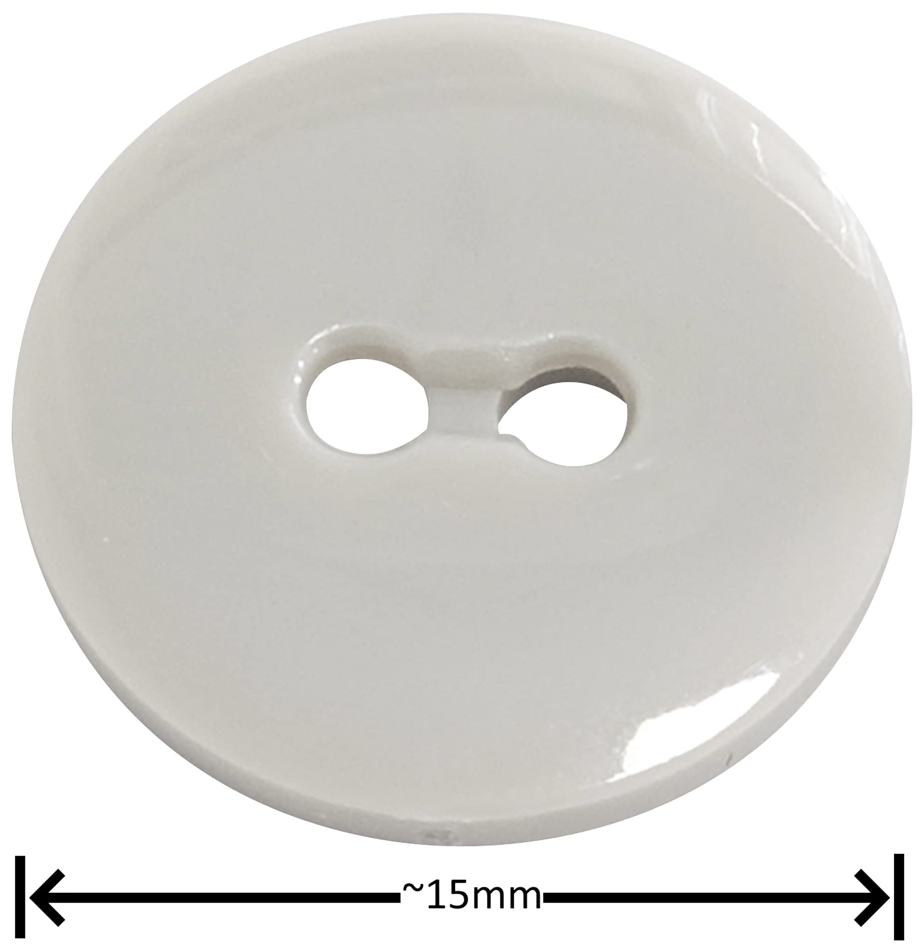 C65728 - Lot De 10 Boutons À Coudre À Queue 15X8.6 Mm 24L L24
