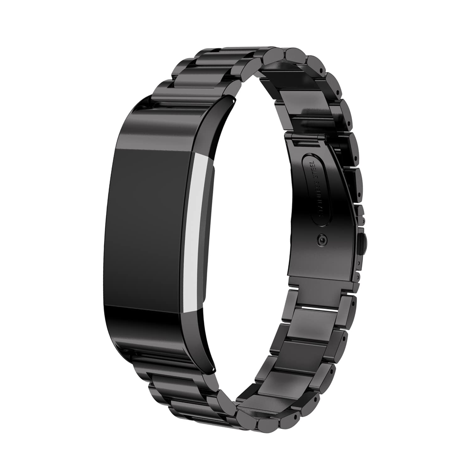Gheper Metal Watchband Compatible with Fitbit Charge 2 Quick Easy Fit Stainless Steel Wristband Strap Replacement for Charge 2 Smartwatch Accessory