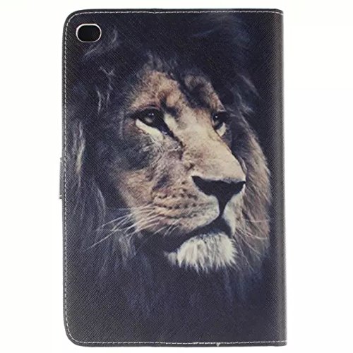 Ipad Mini 4 Case, Newshine Cute Slim Fit *Maganetic Closure* Flip Stand Skin With [Card Slots/Cash Holder] For Apple Ipad Mini 4 2015 Released (Lion) #TOP6
