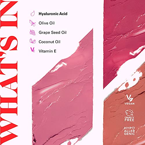 Pyt Beauty Tinted Lip Balm, Soft Berry Nude, Hydrating For Soft Lips, With Hyaluronic Acid, Vegan Makeup, 1 Count #TOP2