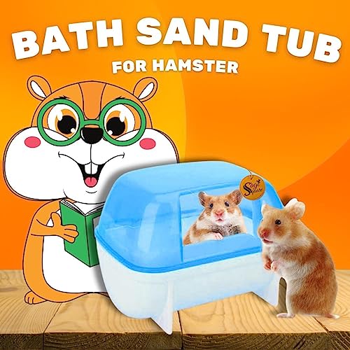 Image of Sage Square Bath Sand Tub for Hamster, Dwarf, Gerbil, Chinchilla, Mice - Enhance Your Pet's Hygiene in Style, Provide Your Pets with a Relaxing Bathing Area.