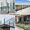 Amazon.com: Black Square Glass Railing Base for Stairs/ Deck Indoor ...