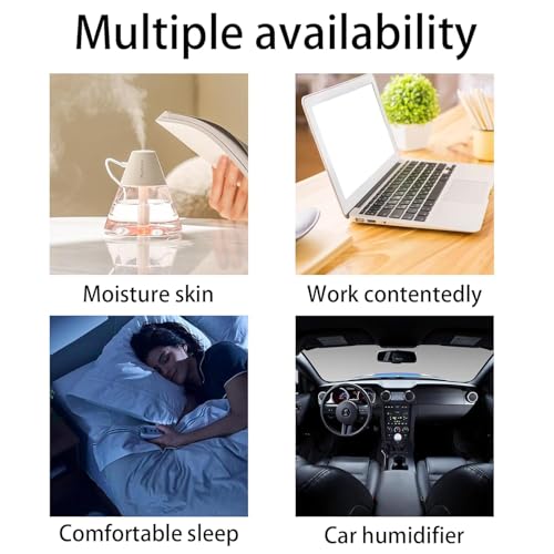Image of Smart Ultrasonic Humidifier Small Essential Oil Diffuser 280ml, Quiet Aromatherapy Mini Humidifiers,Air Diffuser for Office Bedroom,Cool Mist Diffuser with Waterless Auto Shut-Off Protection