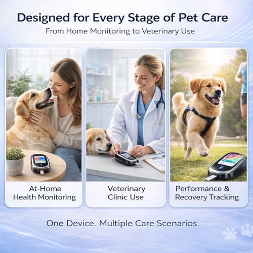 EAGLENOS Dog Glucose Monitoring Kit, 5-in-1 Pet Blood Analyzer with Fast Results, Tests Glucose Ketone Uric Acid Cholesterol Lactate, for Home Monitoring & Veterinary Clinics - Thumbnail 5