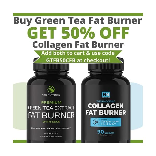Nobi-Nutrition-Green-Tea-Fat-Burner-Weight-Loss-Diet-Pills-Appetite-Suppressant-Vegan-Green-Tea-Extract-with-EGCG-Caffeine Green Tea Weight Loss Pills with Green Coffee Bean Extract | Belly Fat Burner, Metabolism Booster, & Appetite Suppressant for Women & Men | 45% EGCG | Vegan, Gluten-Free Supplement | 60 Capsules