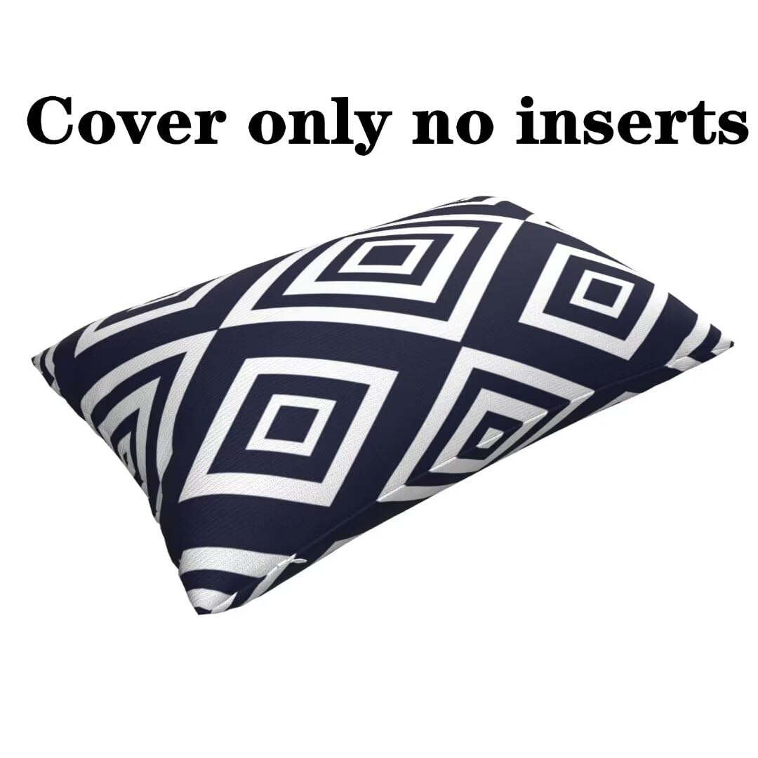 Cuscini Esterno Impermeabili 2 Pack Blu marino Federe Cuscini Divano 60x90 cm, Estate Cuscini per Divano Esterno Giardino, Cuscini per Divano Domande Cuscini Decorativi, per Auto Balcone Patio -DF309
