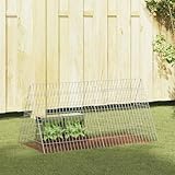 Homgoday Hasenk?fig Silber 650 x 55 x 55 cm Verzinkter Stahl Haustierk?fig Model42019224